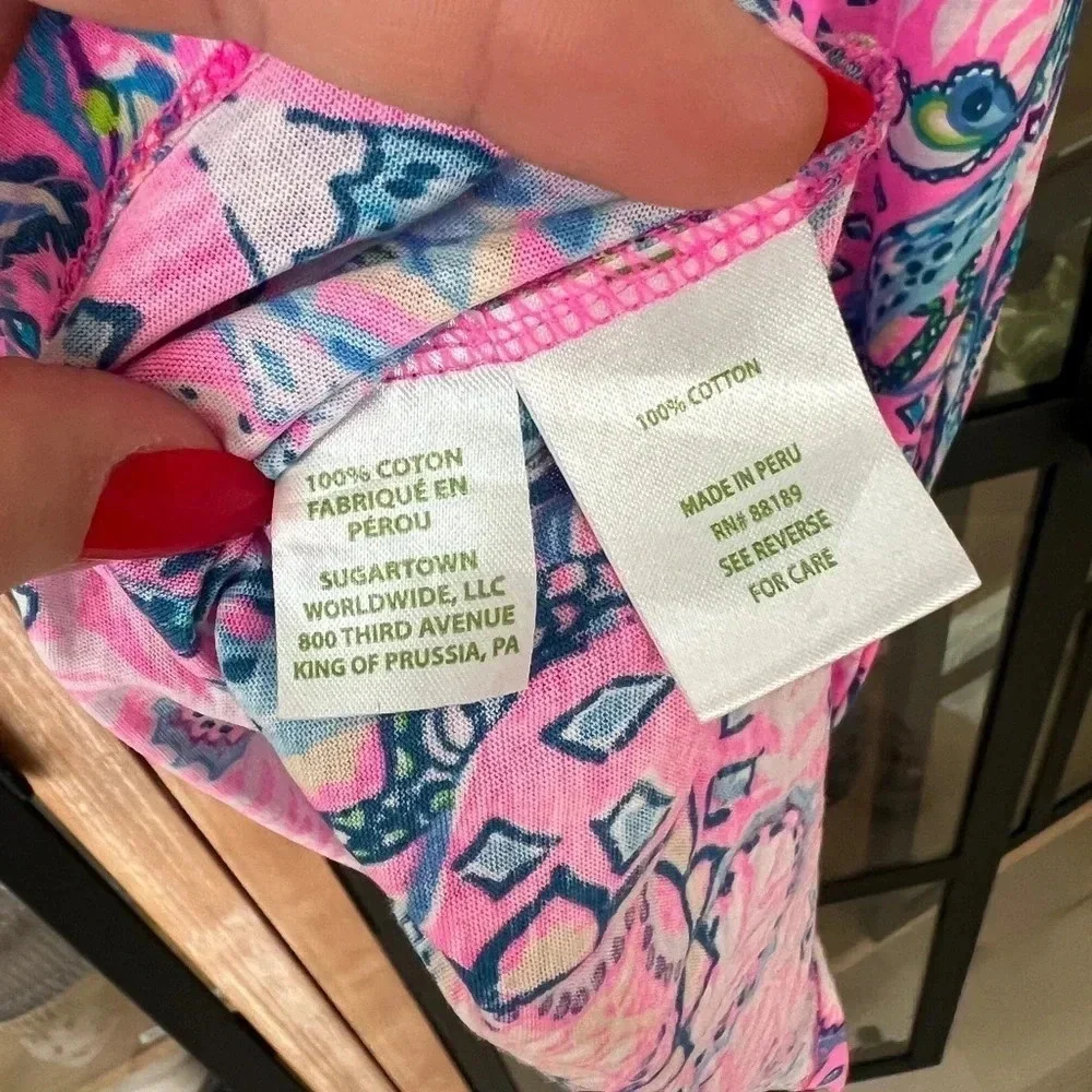 Lilly Pulitzer Girls Mini Marlowe Dress Plumeria Pink Strut Your Stuff Large